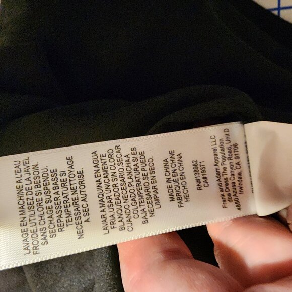 Dress the Population Ruth Midi Assymetrical Dress NWOT Black Med - Picture 10 of 10